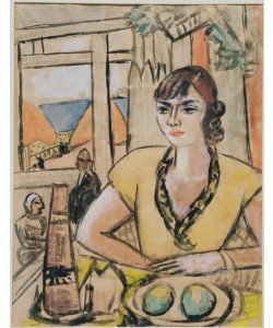Max Beckmann, Porträt Quappi im Strandcafe
