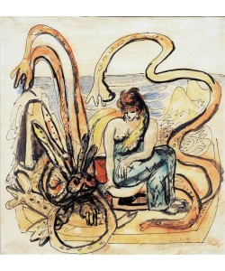 Max Beckmann, Jungfrau mit dem Untier (Frau mit Meermann)