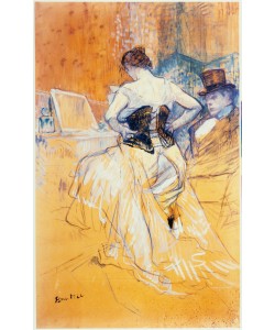 Henri de Toulouse-Lautrec, Femme mettant son corset, conquete de passage
