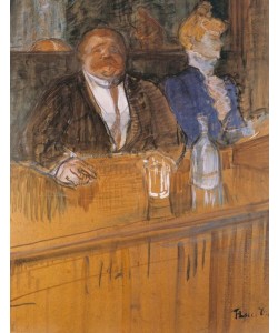 Henri de Toulouse-Lautrec, Au Café: Le consommateur et la caissière chlorotique