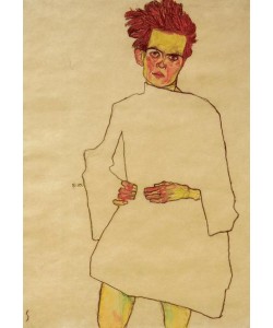Egon Schiele, Selbstbildnis mit Hemd