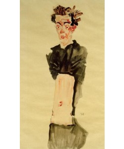 Egon Schiele, Selbstbildnis mit entblößtem Nabel