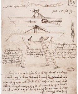Leonardo da Vinci, Abflug- und Landevorrichtung einer Flugmaschine