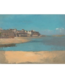 Odilon Redon, Dorf am Meer in der Bretagne