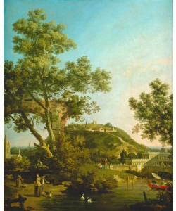 Giovanni Antonio Canaletto, English Landscape Capriccio with a Palace