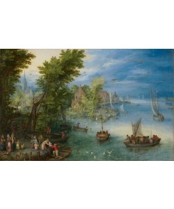Jan Brueghel der Ältere, Flusslandschaft