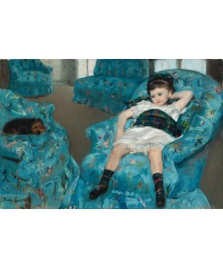 Mary Cassatt, Kleines Mädchen in einem blauen Sessel