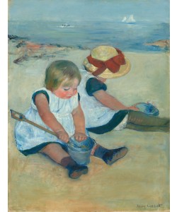 Mary Cassatt, Kinder spielen am Strand