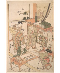 Katsushika Hokusai, Chinese Boys Learning to Write and Paint