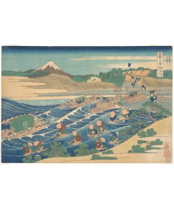Katsushika Hokusai, Fuji Seen from Kanaya on the Tokaido
