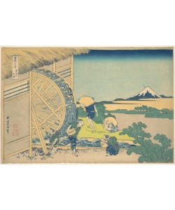 Katsushika Hokusai, The Waterwheel at Onden 