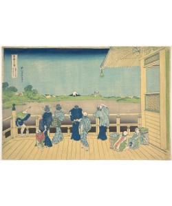 Katsushika Hokusai, Sazai Hall at the Temple of the Five Hundred Arhats 