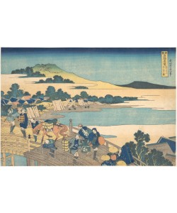 Katsushika Hokusai, Fukui Bridge in Echizen Province