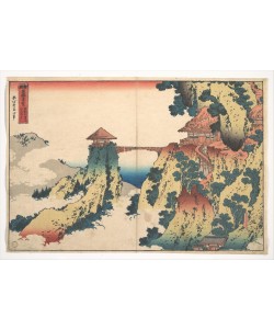 Katsushika Hokusai, The Hanging-cloud Bridge at Mount Gyodo near Ashikaga 