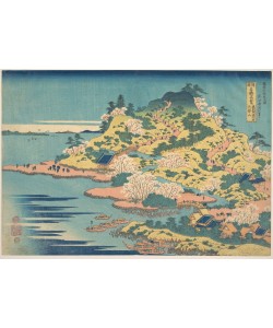 Katsushika Hokusai, Tenpozan at the Mouth of the Aji River in Settsu Province 