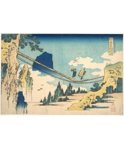Katsushika Hokusai, The Suspension Bridge on the Border of Hida and Etchu Provinces