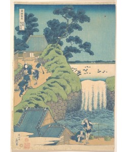 Katsushika Hokusai, Fall of Aoiga Oka, Yedo