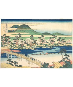 Katsushika Hokusai, Togetsu Bridge at Arashiyama in Yamashiro