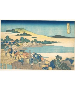 Katsushika Hokusai, Fukui Bridge in Echizen Province