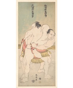 Katsushika Hokusai, The Sumo Wrestlers Wadagahara Jinshiro and Kachozan Gorokichi