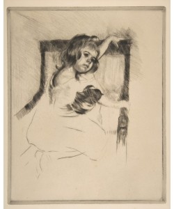 Mary Cassatt, Kneeling in an Armchair