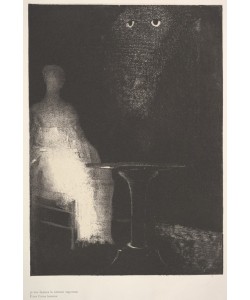Odilon Redon, Below, I saw the vaporous contours of a human form