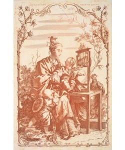 Francois Boucher, A Woman and Children Playing with a Chinese Gong