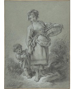 Francois Boucher, Woman and Boy