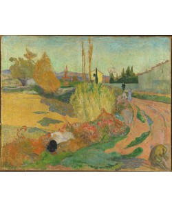 Paul Gauguin, Landschaft bei Arles (Weg am Roubinele-Roi-Kanal)