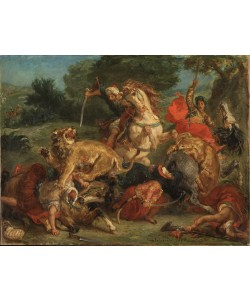 Eugene Delacroix, Die Löwenjagd