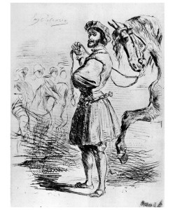 Eugene Delacroix, Cavalier Francais, c1820-1860, (1924)