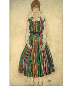 Egon Schiele, Bildnis der Frau des Künstlers, stehend (Edith Schiele in g