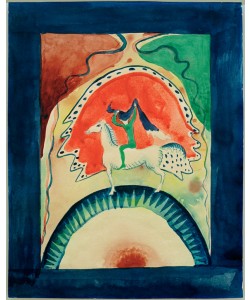 Wassily Kandinsky, Entwurf für den Umschlag des Almanachs 'Der Blaue Reiter'