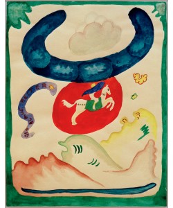 Wassily Kandinsky, Entwurf für den Umschlag des Almanachs 'Der Blaue Reiter'