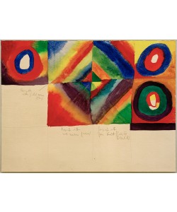 Wassily Kandinsky, Farbstudien, (mit Angaben zur Maltechnik)