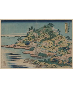 Katsushika Hokusai, Mount Tempo at Setchu from the mouth of the River Aji