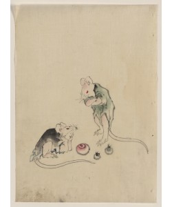 Katsushika Hokusai, Two mice