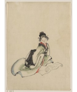 Katsushika Hokusai, A woman seated