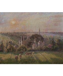 Camille Pissarro, Landschaft bei Eragny: Kirche und Gehöft