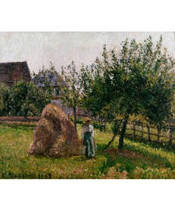 Camille Pissarro, Apfelbäume und Heuhaufen, sonniger Vormittag