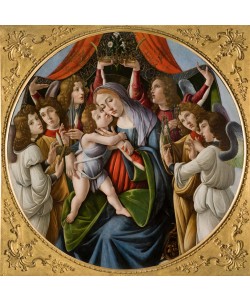 Sandro Botticelli, Maria mit Kind und sechs Engeln