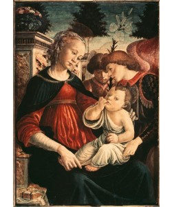 Sandro Botticelli, Maria mit Kind und zwei Engeln