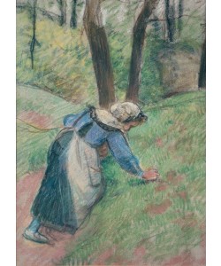 Camille Pissaro, Peasant woman weeding the grass, 1894