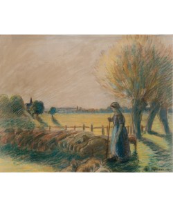 Camille Pissaro, The shepherdess of Eragny, 1890