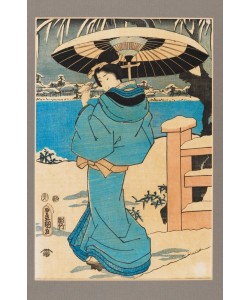Kitagawa Utamaro, A woman holding a comb