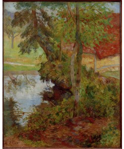 Paul Gauguin, Landschaft mit rotem Dach