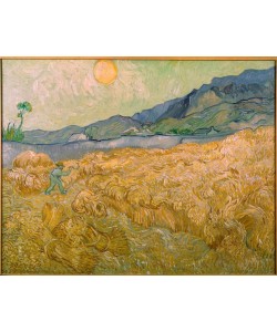 Vincent van Gogh, Weizenfeld mit Schnitter bei aufgehender Sonne