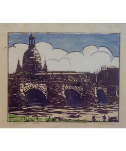 Ernst Ludwig Kirchner, Augustusbrücke mit Frauenkirche