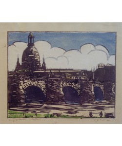 Ernst Ludwig Kirchner, Augustusbrücke mit Frauenkirche