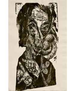 Ernst Ludwig Kirchner, Kopf des Kranken - Selbstporträt